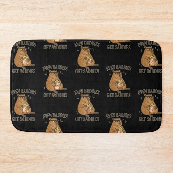 Item preview, Funny Capybara Popcorn Meme - Even Baddies Get Saddies - Cute Animal Humor Design designed and sold by HAFIZ-DP.