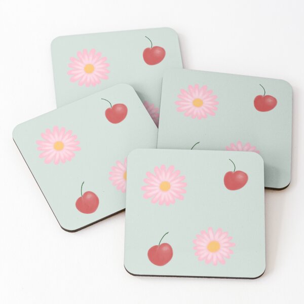 Item preview, Cherries and Flowers designed and sold by HugSomeNettles.