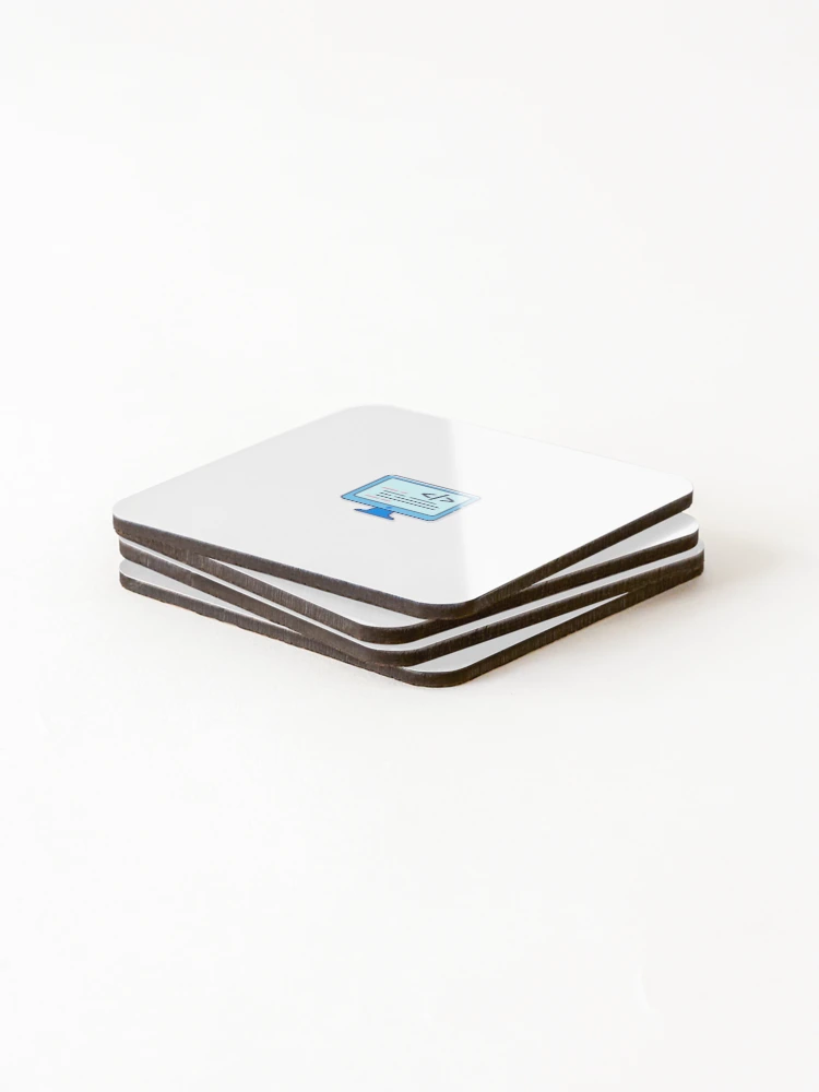 Thumbnail 4 of 5, Coasters (Set of 4), Coding Icon – Developer Computer Graphic designed and sold by sydney06.