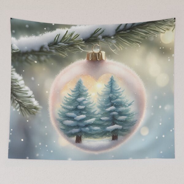 Item preview, Twin Fir Trees in Bauble designed and sold by CalmnessbyChoice.