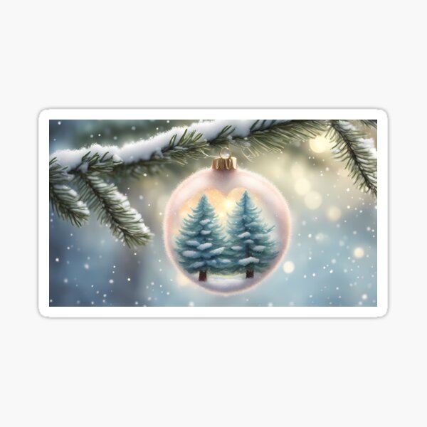 Item preview, Twin Fir Trees in Bauble designed and sold by BookCovered.