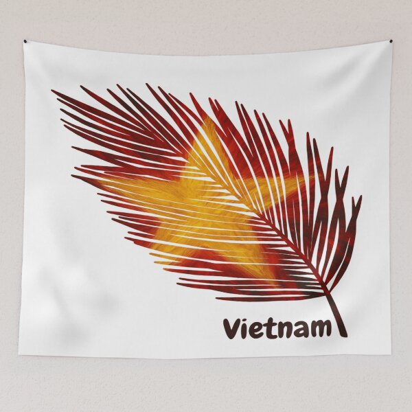 Item preview, Abstract Flag of Vietnam – Feather Design designed and sold by ArteJorge48.