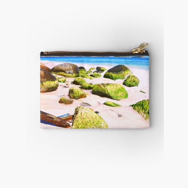 Item preview, Mossy Rocks On Orient Bay Saint Martin Vertical designed and sold by LisaWootenPhoto.