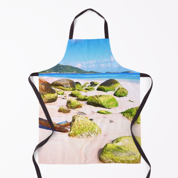 Item preview, Mossy Rocks On Orient Bay Saint Martin Vertical designed and sold by LisaWootenPhoto.