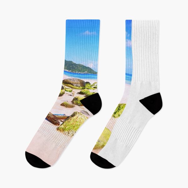 Item preview, Mossy Rocks On Orient Bay Saint Martin Vertical designed and sold by LisaWootenPhoto.