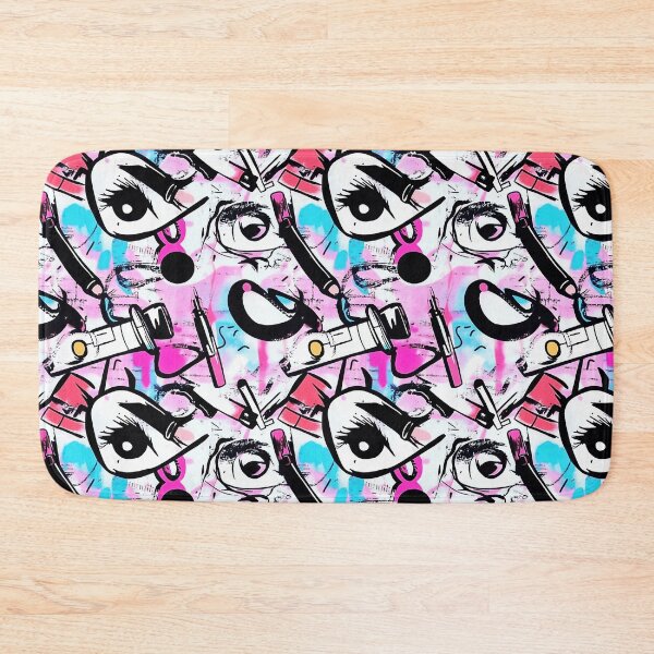Item preview, Fashionable pattern with mascaras, pencils, and — Modern Beauty Essentials designed and sold by HEADMADE-TV.