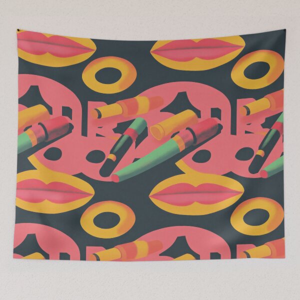 Item preview, Vivid pattern with mascaras, makeup brushes, — Modern Beauty Essentials designed and sold by HEADMADE-TV.