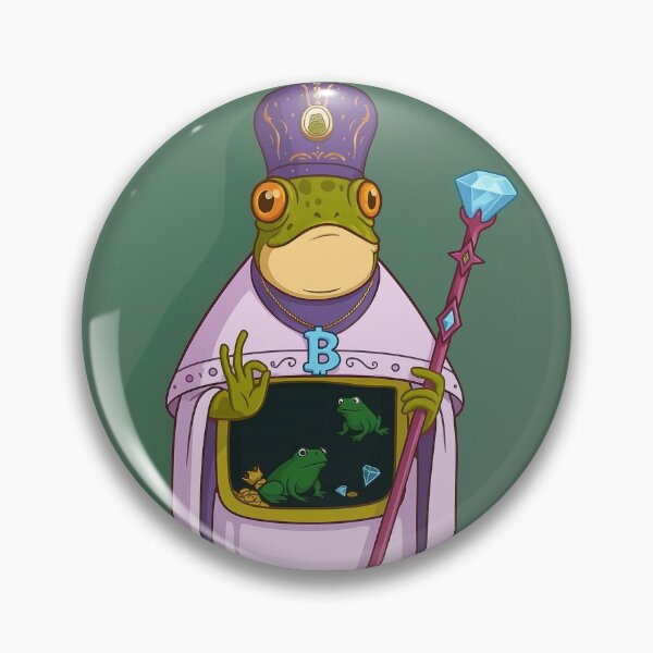 Item preview, Crypto Frog King — Meme Royalty designed and sold by MarinaBlackArt.