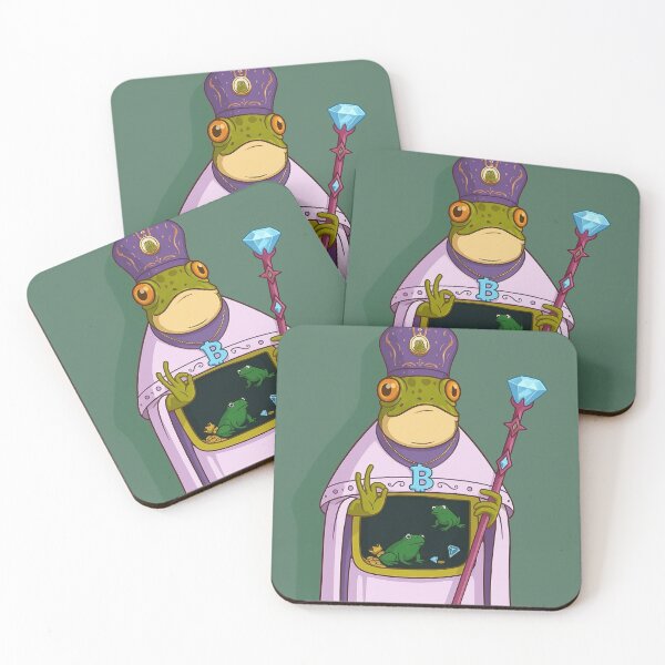 Item preview, Crypto Frog King — Meme Royalty designed and sold by MarinaBlackArt.