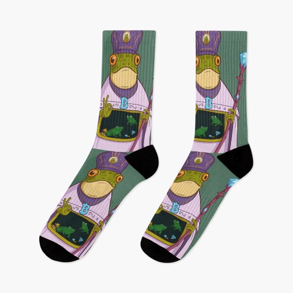 Item preview, Crypto Frog King — Meme Royalty designed and sold by MarinaBlackArt.