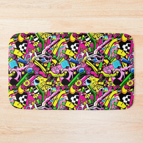 Item preview, Memphis Vertical Neon Rush — 80s Pop Retro Clash designed and sold by HEADMADE-TV.