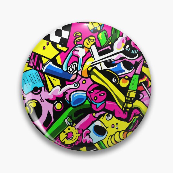Item preview, Memphis Vertical Neon Rush — 80s Pop Retro Clash designed and sold by HEADMADE-TV.