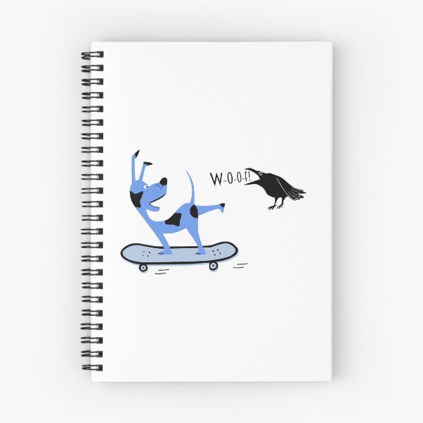 Item preview, A dog on a skateboard and a crow  designed and sold by ANVivid.