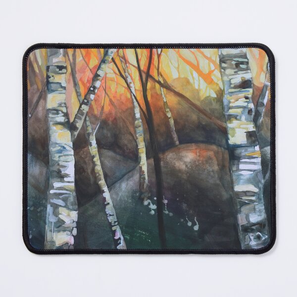 Item preview, Birches at Dawn designed and sold by Elliott Art Studio.