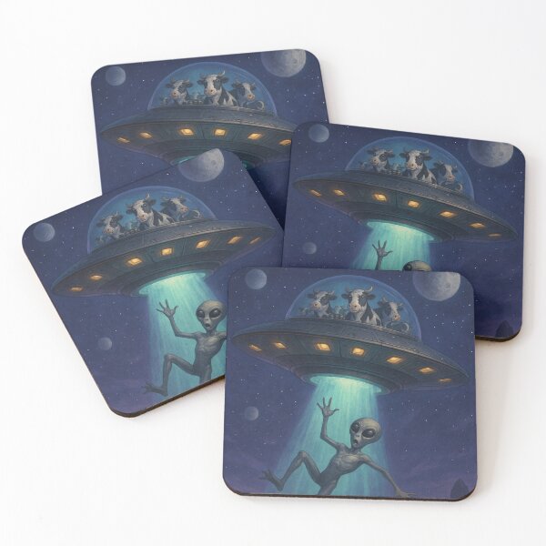 Item preview, Alien Cows and the Cosmic Abduction designed and sold by Ambient Flow.