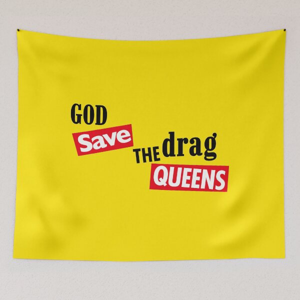 Aperçu de l'œuvre God save the Drag Queens (red black) créée et vendue par Thelittlelord.