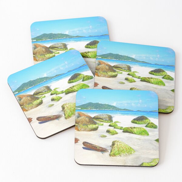 Item preview, Mossy Rocks On Orient Bay Saint Martin  designed and sold by LisaWootenPhoto.