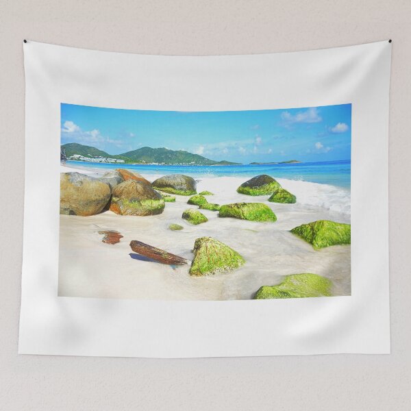 Item preview, Mossy Rocks On Orient Bay Saint Martin  designed and sold by LisaWootenPhoto.