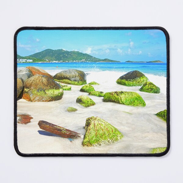 Item preview, Mossy Rocks On Orient Bay Saint Martin designed and sold by LisaWootenPhoto.