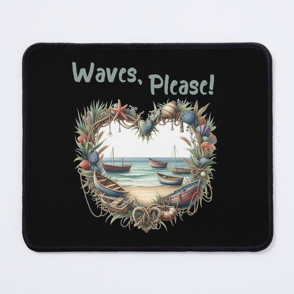 Item preview, Waves, Please! – Fun Heart  for Ocean Lovers designed and sold by Ela-graphicwiz.