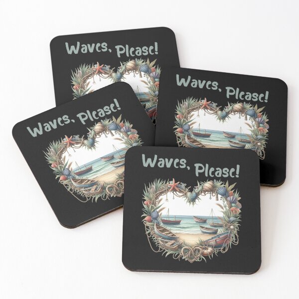 Item preview, Waves, Please! – Fun Heart  for Ocean Lovers designed and sold by Ela-graphicwiz.