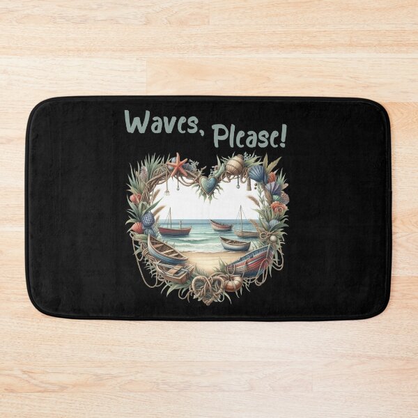 Item preview, Waves, Please! – Fun Heart  for Ocean Lovers designed and sold by Ela-graphicwiz.