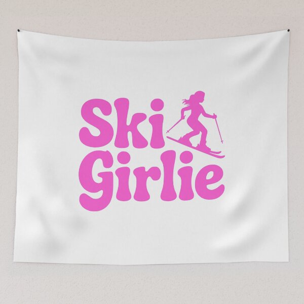 Item preview, Ski Girlie! Pink Skiing Girl designed and sold by PMCreative.