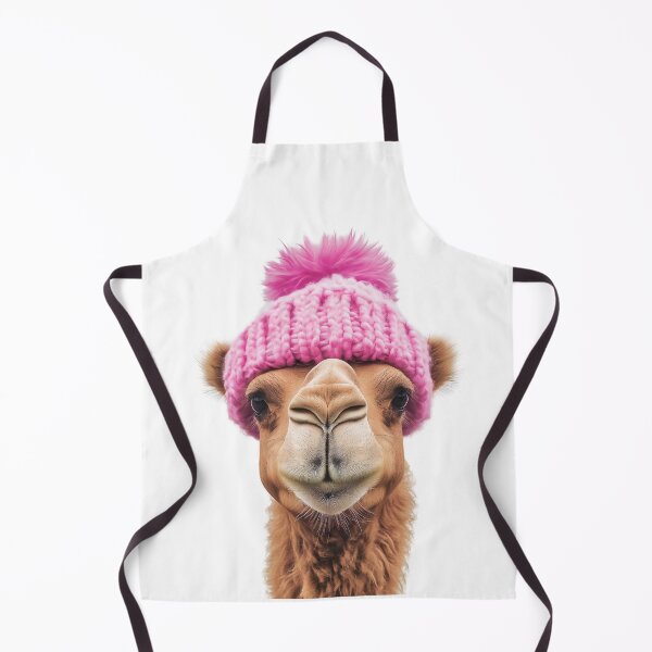 Item preview, Cozy Camel Wearing Pink Winter Hat Trendy Animal Fashion Artwork designed and sold by LazyOwlStore.