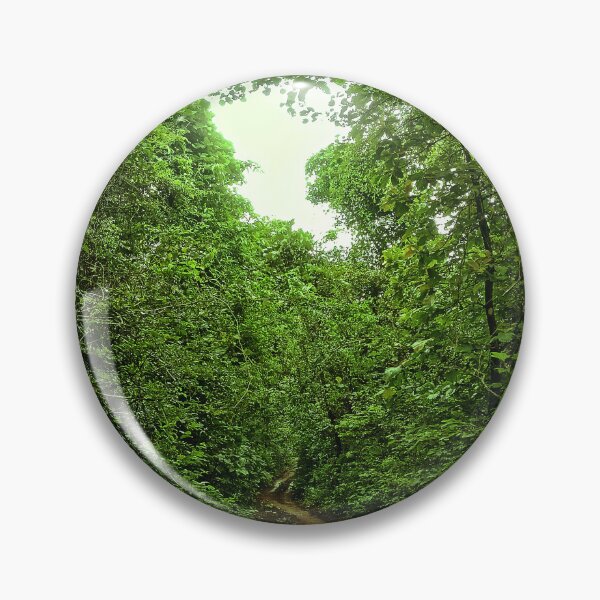 Item preview, Misty Jungle Trail | Lush Green Forest Path Nature Photography Print designed and sold by Fortunately01.