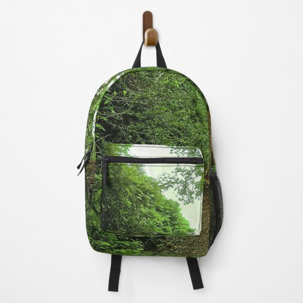Item preview, Misty Jungle Trail | Lush Green Forest Path Nature Photography Print designed and sold by Fortunately01.