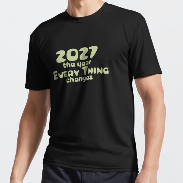 Item preview, 2027 the year Every Thing changes | Groovy Bubble Font Design designed and sold by GrapesinyoButt.