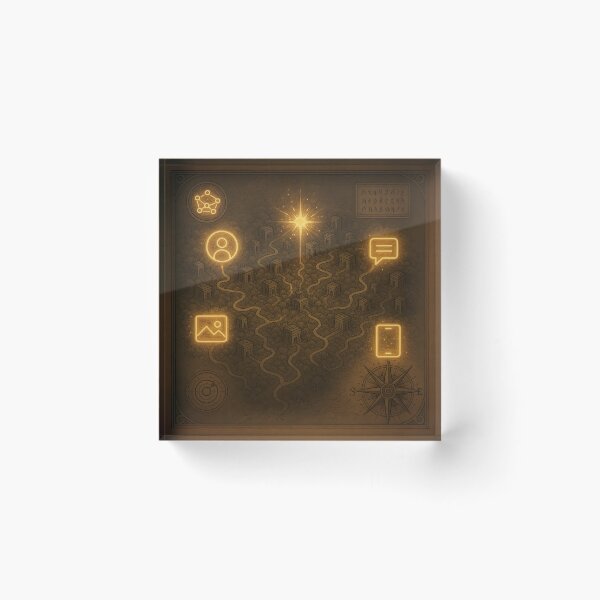 Item preview, Echoes of the Lumina Nexus: A Whispering City Map designed and sold by VA Design.