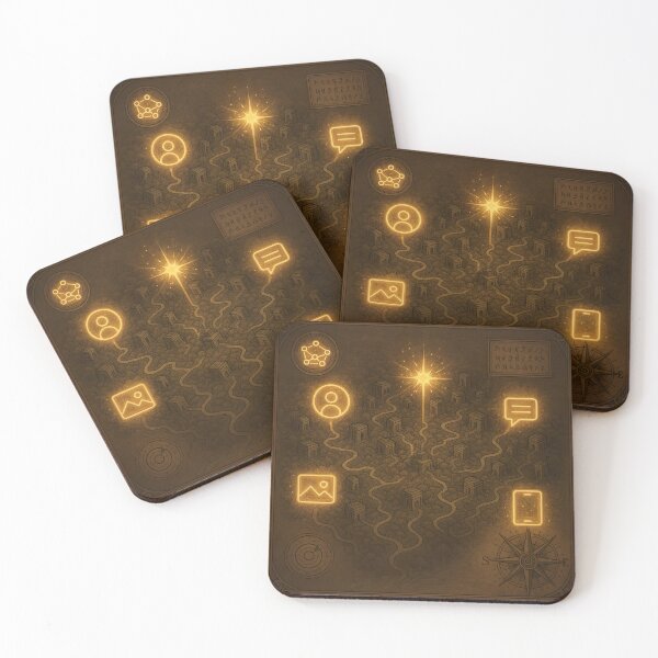 Item preview, Echoes of the Lumina Nexus: A Whispering City Map designed and sold by VA Design.