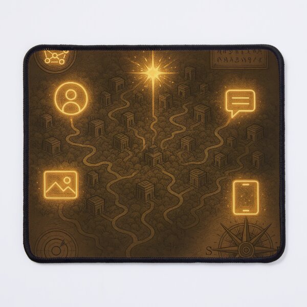 Item preview, Echoes of the Lumina Nexus: A Whispering City Map designed and sold by VA Design.