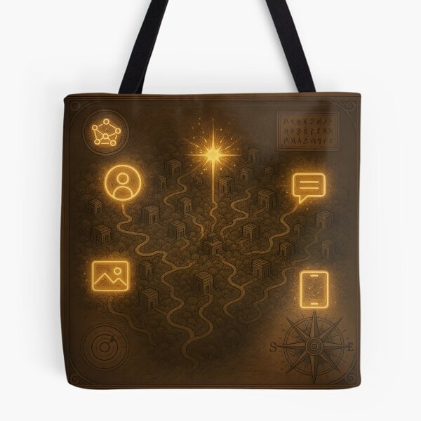 Item preview, Echoes of the Lumina Nexus: A Whispering City Map designed and sold by VA Design.