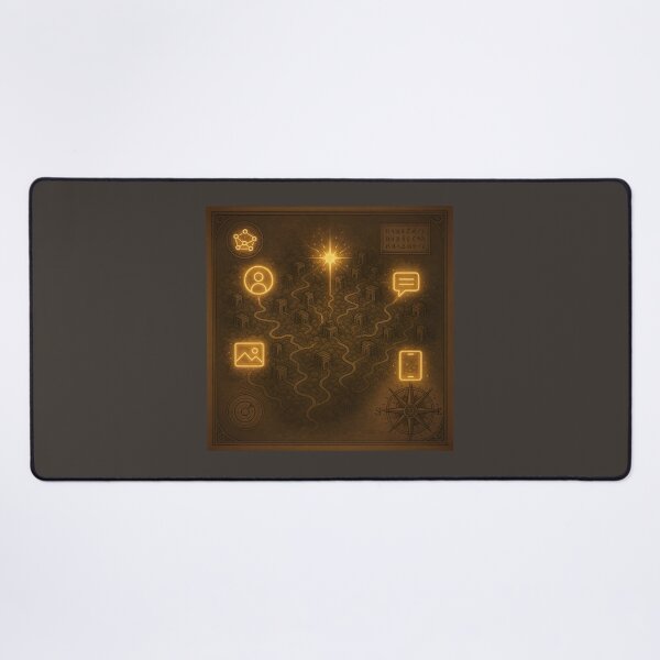 Item preview, Echoes of the Lumina Nexus: A Whispering City Map designed and sold by VA Design.