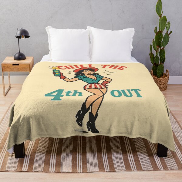 Item preview, Chill the 4th Out Retro Pin-Up Girl Independence Day Design designed and sold by Victor Shadehorn.