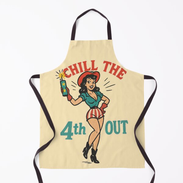 Item preview, Chill the 4th Out Retro Pin-Up Girl Independence Day Design designed and sold by Victor Shadehorn.