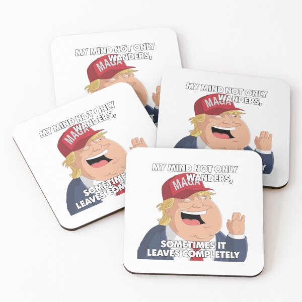 Item preview, Donald Trump, mind wanders, MAGA, joke, funnyfits70, Humor, Funny, retro, vintage, funny quotes, animal humor, designed and sold by FunnyFits70.