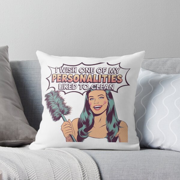 Item preview, Multiple Personalities, Zero Maids, housework, messy, clean, funnyfits70, Humor, Funny, retro, vintage, funny quotes, animal humor, designed and sold by FunnyFits70.