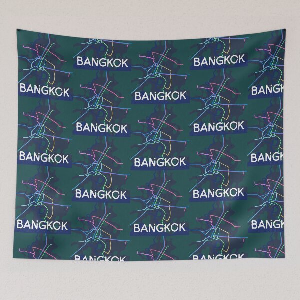 Item preview, Bangkok Thailand Metro Map designed and sold by LaynsLeaf.