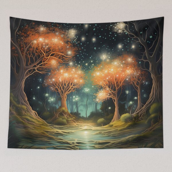 Item preview, Luminal Forest: Towering Trees in Magical Symphony designed and sold by DrawnThreads.