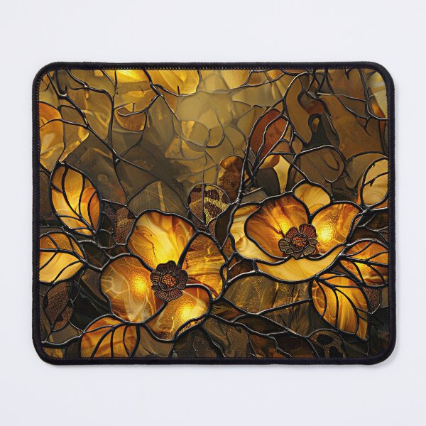 Item preview, Floral stained glass designed and sold by Made-by-Gus.