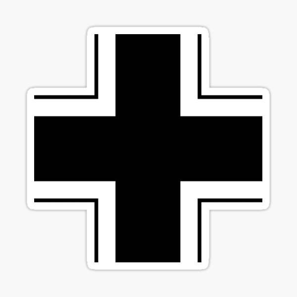 CROSS. Balkenkreuz, Insignia of the German Armed Forces in WWII. Sticker