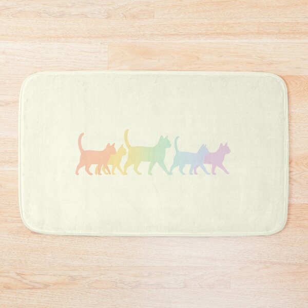 Item preview, Rainbow Cat Parade – Pastel Pride Silhouette Design designed and sold by Frezcola.