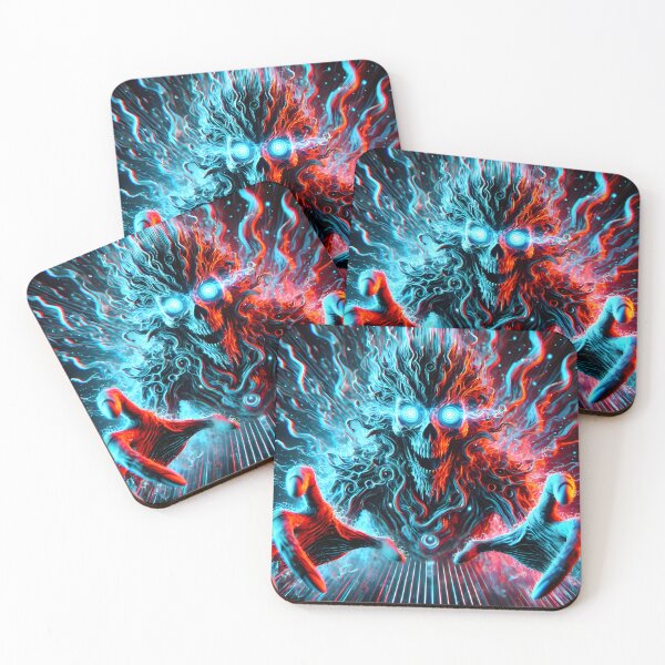 Item preview, Neon Terror – Electrified Spectral Demon in Fiery Chaos designed and sold by FusionCipher.