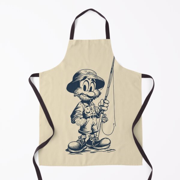 Item preview, Lovable retro cartoon fisherman character designed and sold by Made-by-Gus.