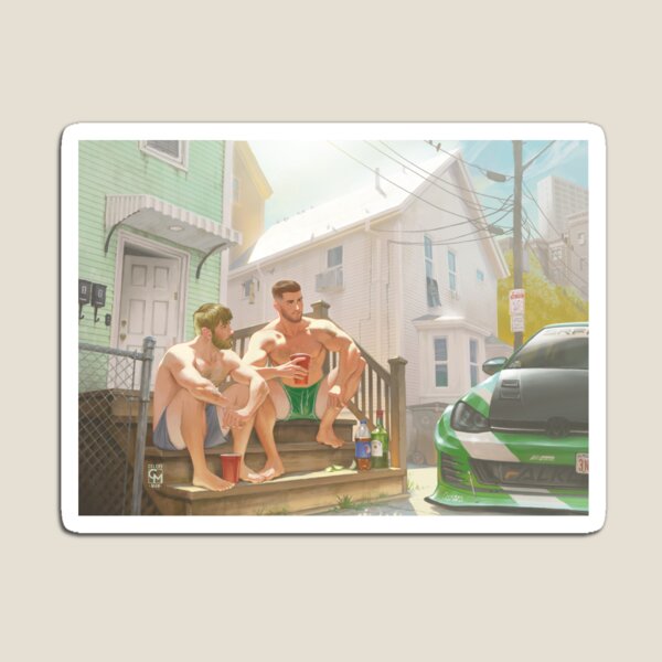 Aperçu de l'œuvre Eddie & Seamus devant leur appartement créée et vendue par CeleryMan6.