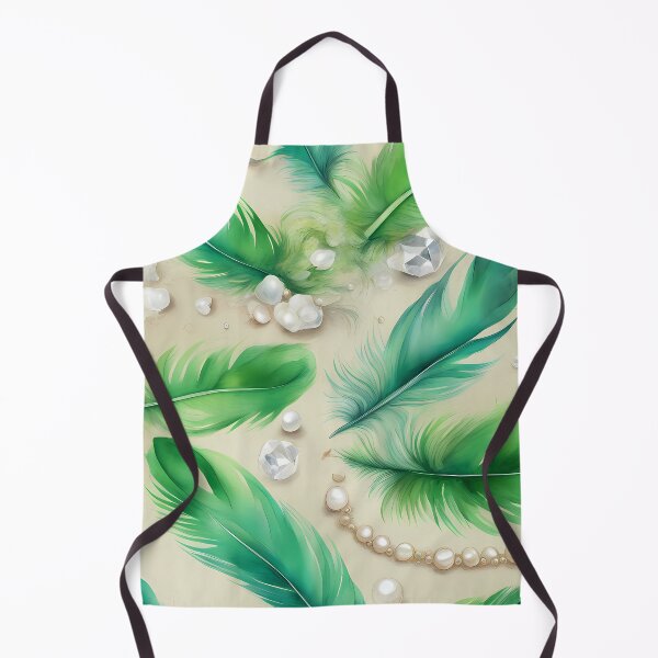 Item preview, Green Feathers and Pearls designed and sold by CalmnessbyChoice.