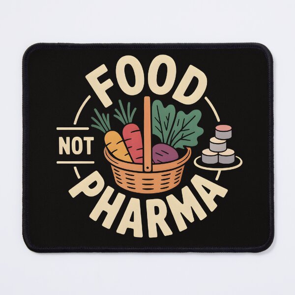 Item preview, Food Not Pharma – Emblem Style Protest Shirt designed and sold by Slavicsoul.